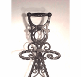 Antique cast-iron fire tool holder