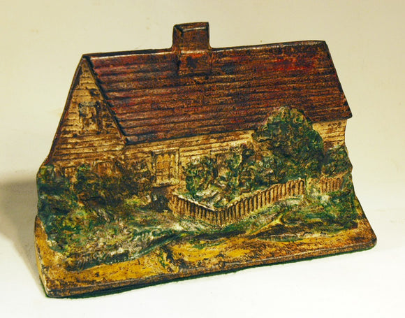 Antique cast iron SALT BOX HOUSE  doorstop