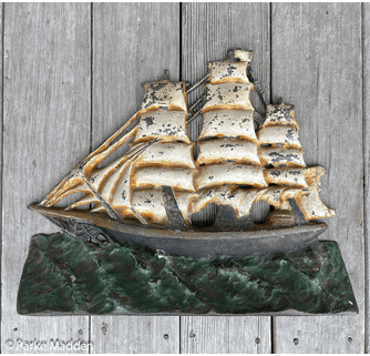 Antique Cast Iron Ship Doorstop - Greenglatt Studio No 9