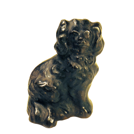 Antique cast iron SPANIEL dog doorstop