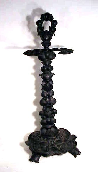 Antique cast iron stand with SHELLS and TURTLES