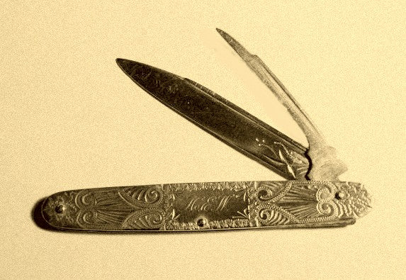 Antique coin silver GENTLEMAN'S POCKET  KNIFE