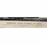 Antique CURRIER & IVES yachting print CAMBRIA