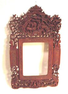 Antique deeply carved wooden China Trade frame
