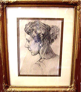 Antique drawing by Helen Hsmilton circa 1900