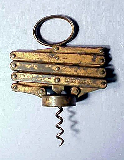 Antique English zig-zag corkscrew marked.