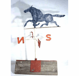 Antique flat sheet iron running horse weathervane