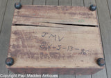 Antique Folk Art Compass Rose Painted Box