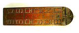 Antique folk carved EAGLE cribbage board.