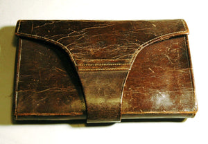 Antique gentkeman;s leather pocket wallet