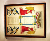 Antique hand colored BIRTH CERTICATE DATED 1853