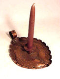 Antique hand crafted copper chamberstick