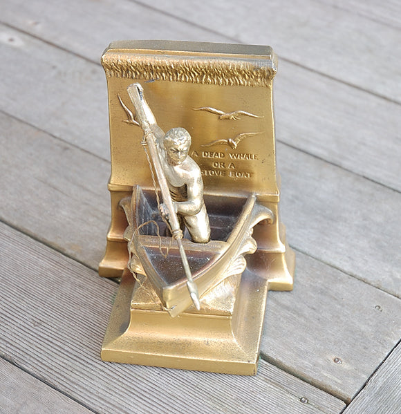 Antique Harpooner Bookend