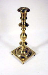 Antique heavy cast brass candlestick