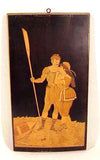 Antique inlaid panel with The Rower.