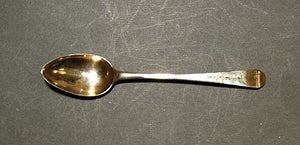 Antique late 18th C silver teaspoon by Voorhees