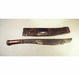 Antique long knife with sheath MACHETE