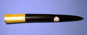 Antique mahogany and whale irovy FID