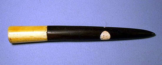 Antique mahogany and whale irovy FID