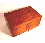 Antique mahogany veneered sewing box circa 1840
