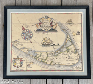 Antique Map of Nantucket by Austin Strong