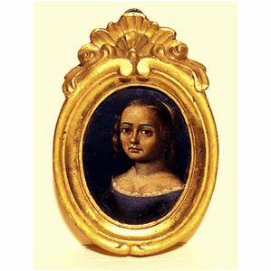 Antique miniature oil on COPPER