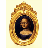 Antique miniature oil on COPPER