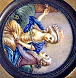 Antique miniature on ivory NAUGHTY scene