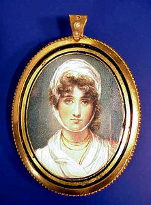 Antique miniature on ivory of a lady