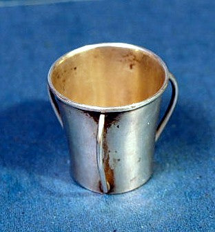 Antique miniature three handled cup Birmingham