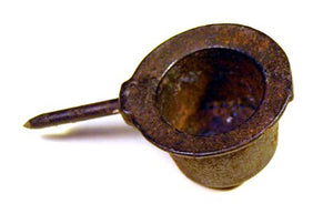 Antique nail set candleholder