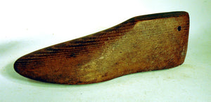 Antique Nantucket carved wooden shoe form