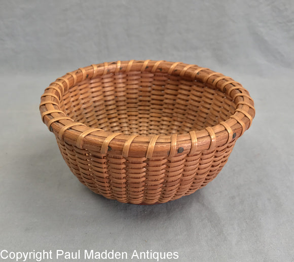 Antique Nantucket Lightship Sewing Basket by Frederick S. Chadwick