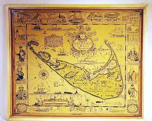 Antique Nantucket map by TONY SARG 1926