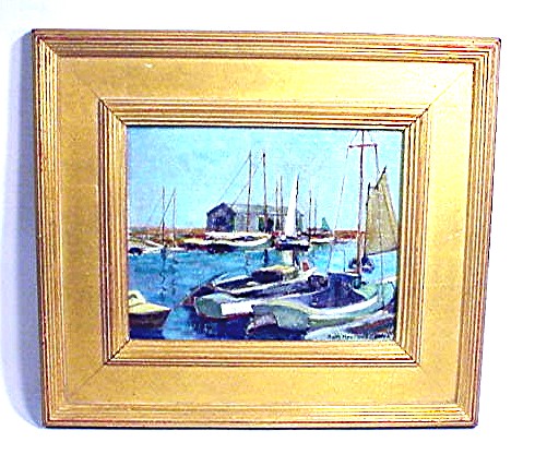 Antique Nantucket oil painting by Ruth Haviland Sutton