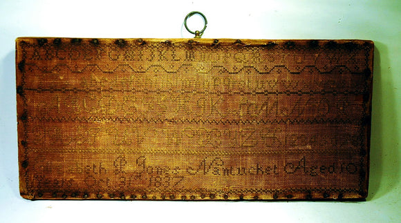 Antique Nantucket sampler by  Elizabeth P. Jones