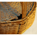 Antique New England covered splint basket