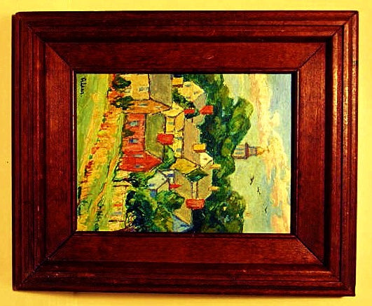 Antique oil of WASH DAY, NANTUCKET