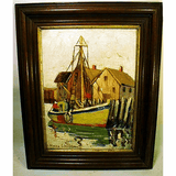 Antique oil on board by Minna G. Webb ca. 1930'a