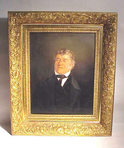 Antique oil on board of Abraham Rieser, Berks, Pa.