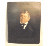 Antique oil on board of Abraham Rieser, Berks, Pa.