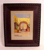 Antique oil painting of Arab medina.