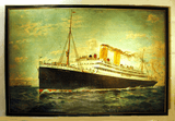 Antique oil painting of  EMPRESS OF IRELAND ca.1907