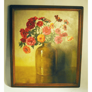 Antique oil painting still-life by Dorothy P. Paine