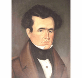 Antique oil portrait of New England gentleman circa 1840