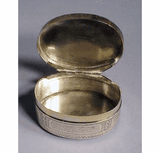 Antique oval silver snuff box