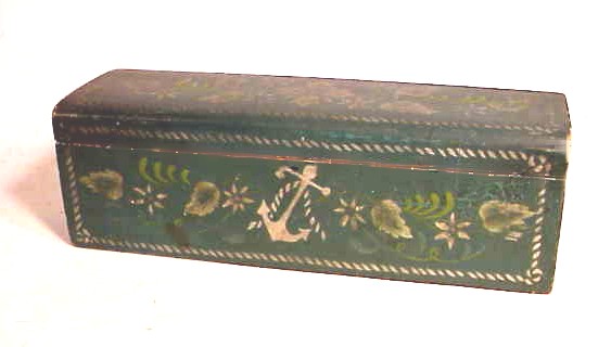 Antique painted and decorated ANCHOR box