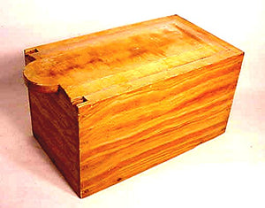 Antique painted and grained "candle" box
