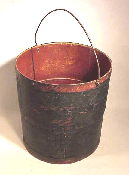 Antique painted wooden pail – Paul Madden Antiques