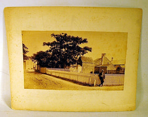 Antique photograph of Nantucket street corner